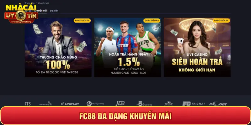 FC88 ĐA DẠNG KHUYẾN MÃI