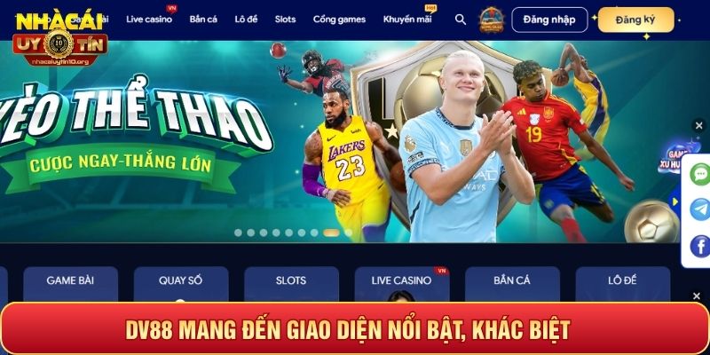 DV88 mang đến giao diện nổi bật, khác biệt
