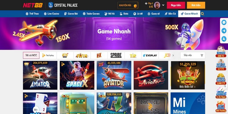 minigame Net88 tổng quan