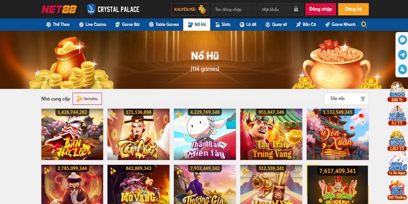 nổ hũ Net88 mức cược cao