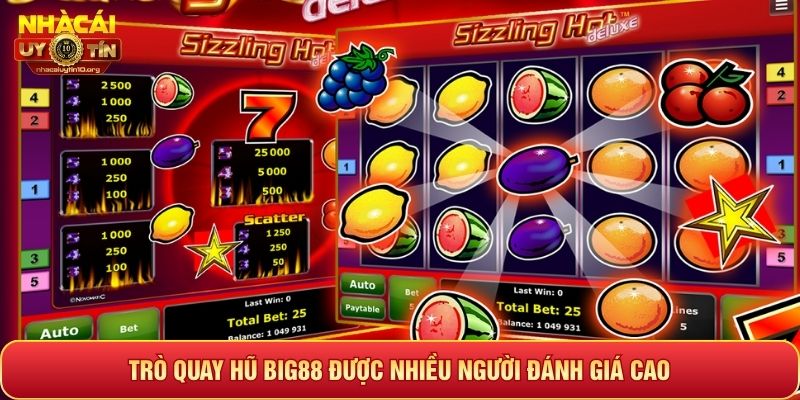 Trò quay hũ Big88 được nhiều người đánh giá cao